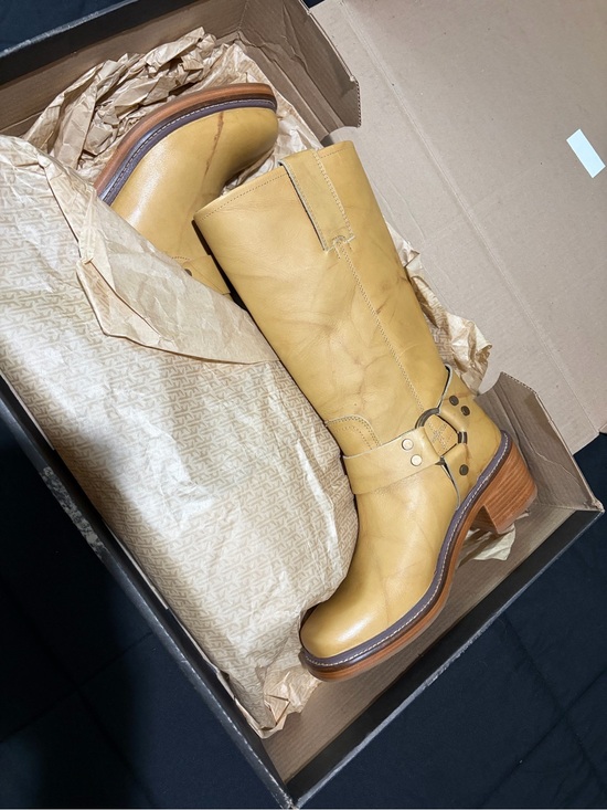 Frye Shoes - NEVER WORN Frye Banana Leather Harness Mid-Calf Boots